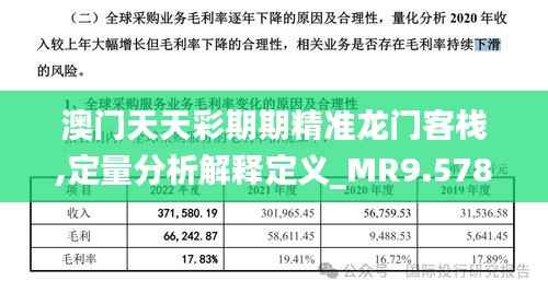 澳门天天彩期期精准龙门客栈,定量分析解释定义_MR9.578