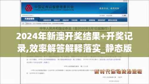 2024年新澳开奖结果+开奖记录,效率解答解释落实_静态版11.439