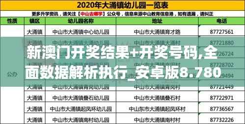 新澳门开奖结果+开奖号码,全面数据解析执行_安卓版8.780