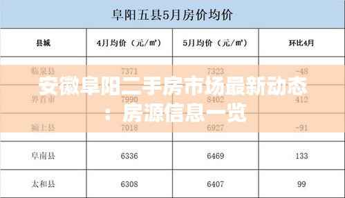 安徽阜阳二手房市场最新动态：房源信息一览