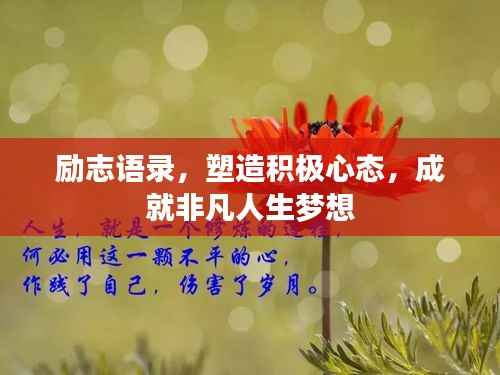 励志语录,塑造积极心态,成就非凡人生梦想