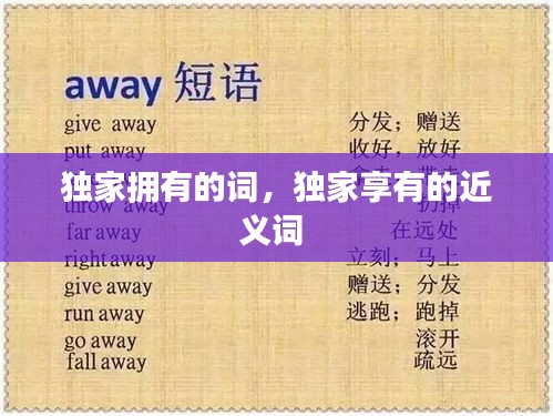 独家拥有的词,独家享有的近义词