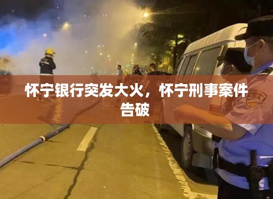 怀宁银行突发大火,怀宁刑事案件告破