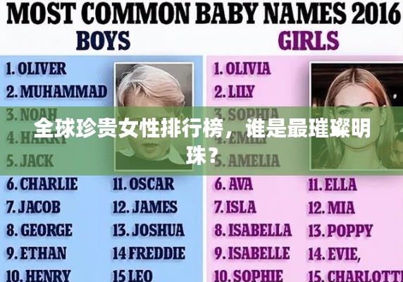 全球珍贵女性排行榜,谁是最璀璨明珠?